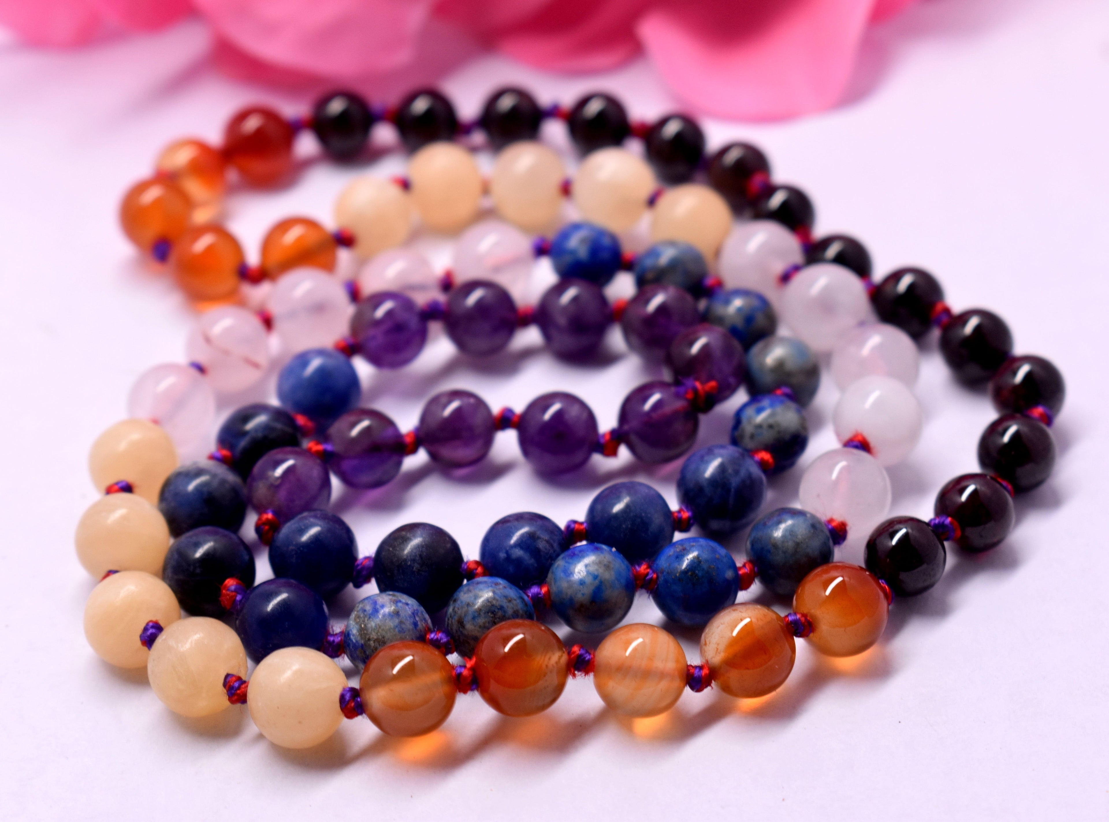 7 Chakra Knotted Mala – Balances Energy Centers and Enhances Spiritual Growth #7ChakraMala #EnergyBalancing #SpiritualGrowth #CrystalHealing #KnottedMala