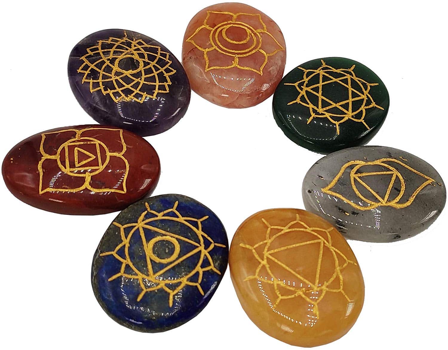 7 Chakra Reiki Set, Healing Crystals for Energy Balance and Chakra Alignment