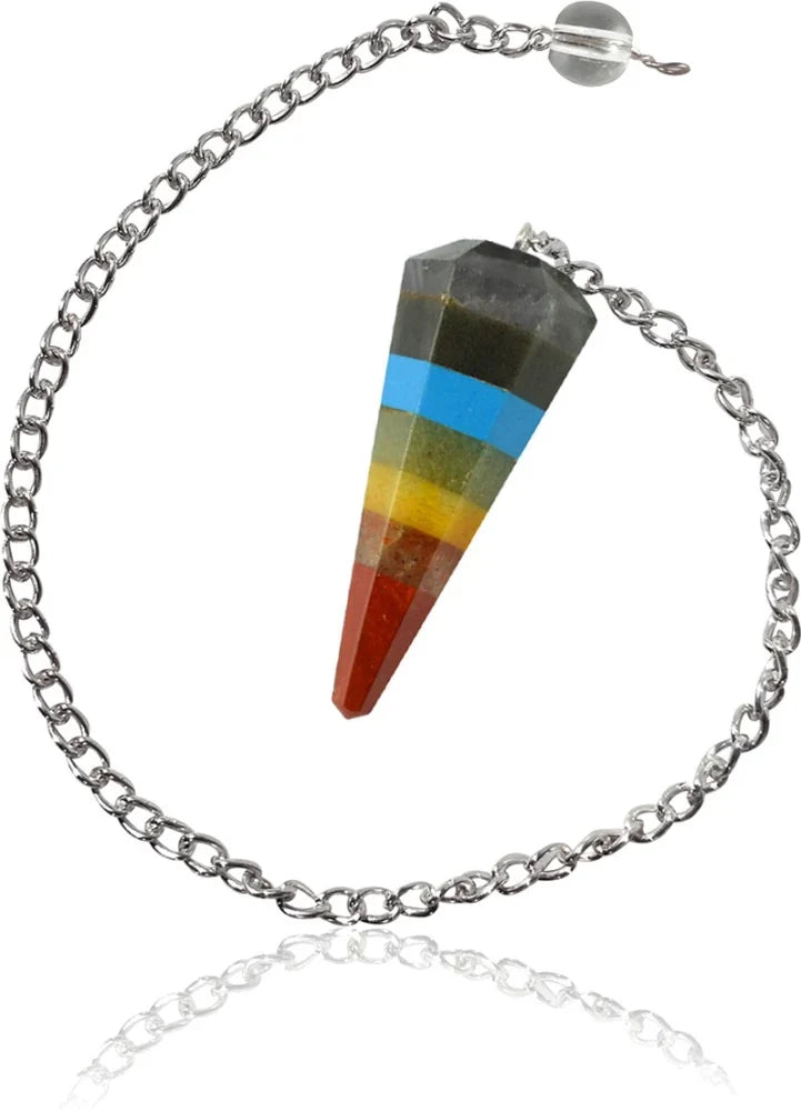 7 Chakra Dowser Pendulum, Healing Energy Crystal for Balance
