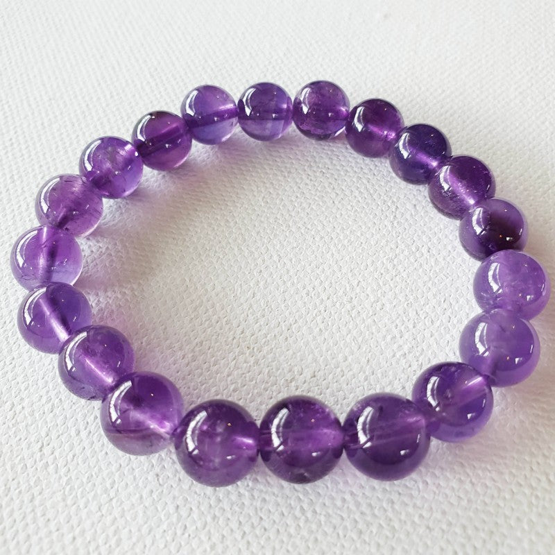 Amethyst Adjustable Bracelet, Natural Crystal for Healing & Energy Balance