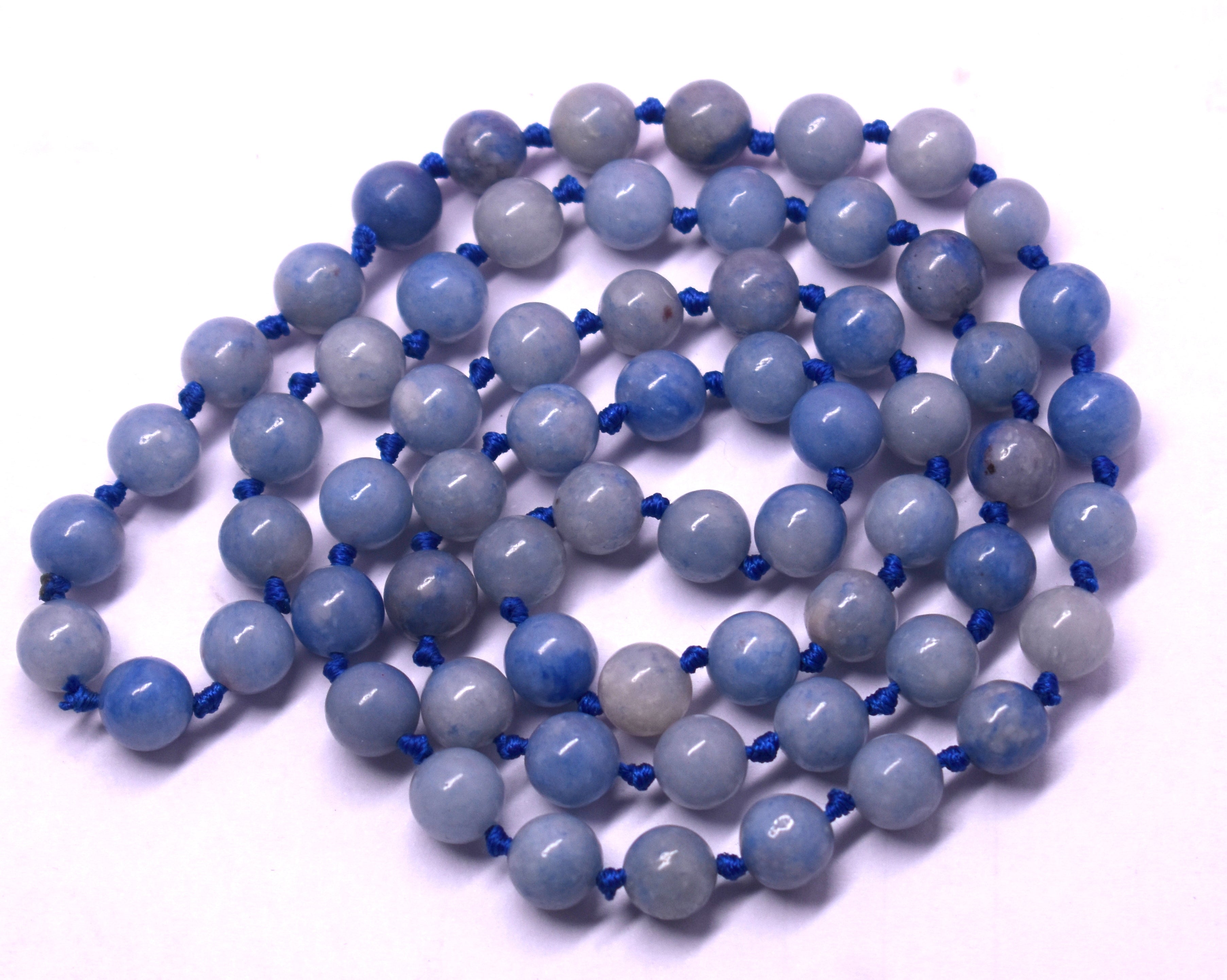 Blue Aventurine Bead Knotted Mala for Calmness and Emotional Healing – Supports Tranquility and Inner Peace #BlueAventurine #Calmness #EmotionalHealing #CrystalHealing #Mala