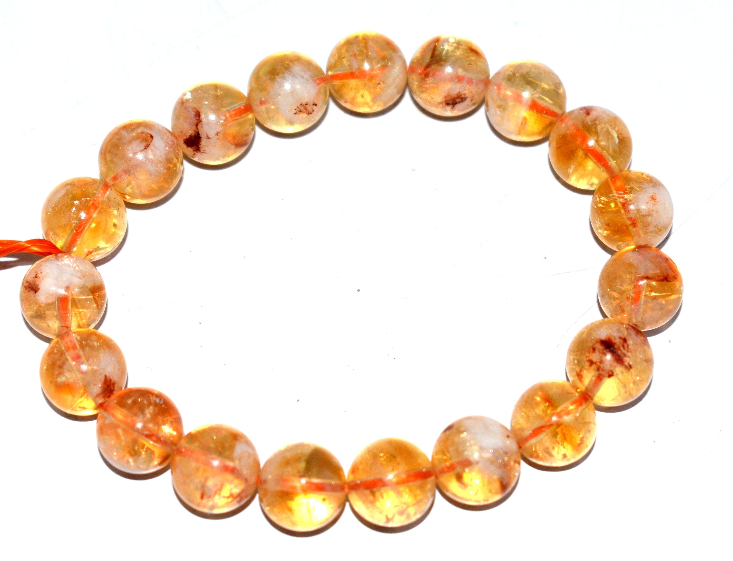 Beautiful Natural Citrine Adjustable Bead Bracelet For Abundance & Positivity - 12mm Bead Adjustable Bracelet