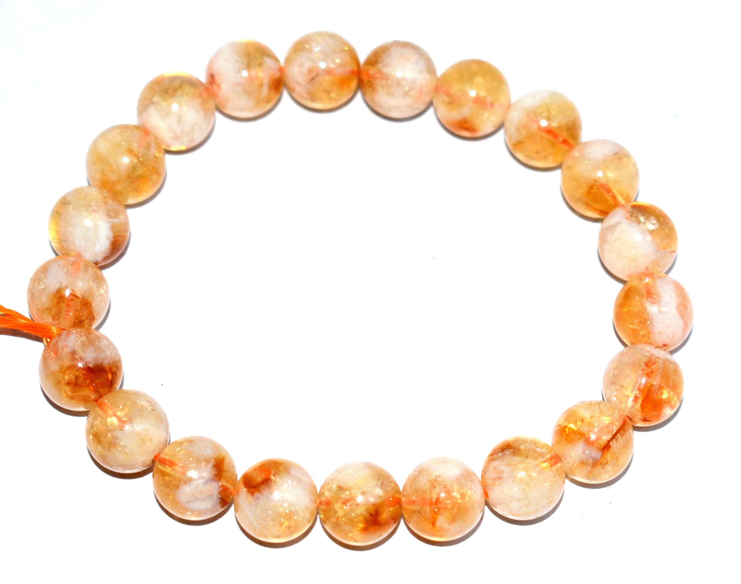 Citrine Adjustable Bead Bracelet For Abundance & Positivity - 10mm Bead Adjustable Bracelet