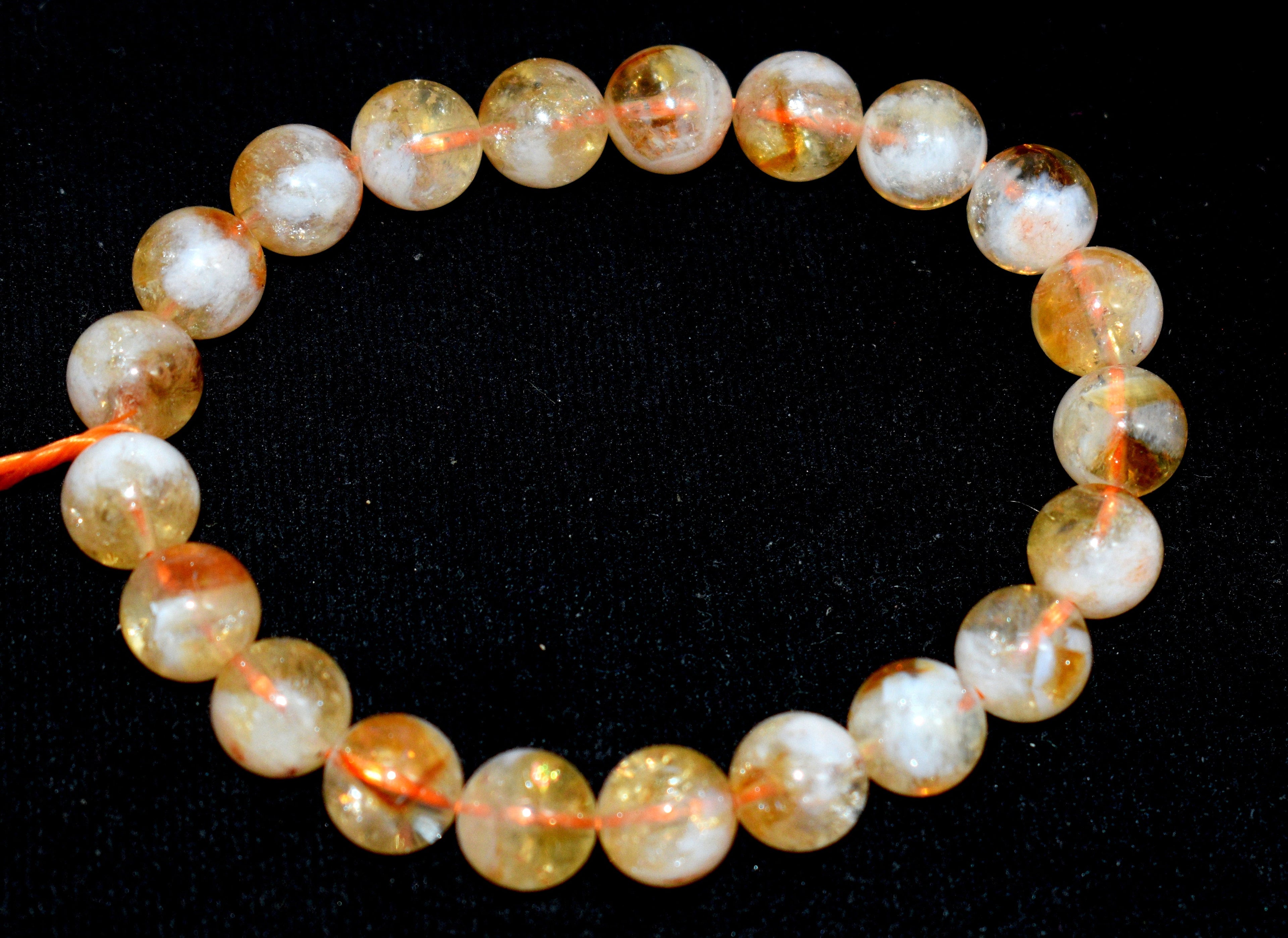 Citrine Adjustable Bead Bracelet For Abundance & Positivity - 10mm Bead Adjustable Bracelet