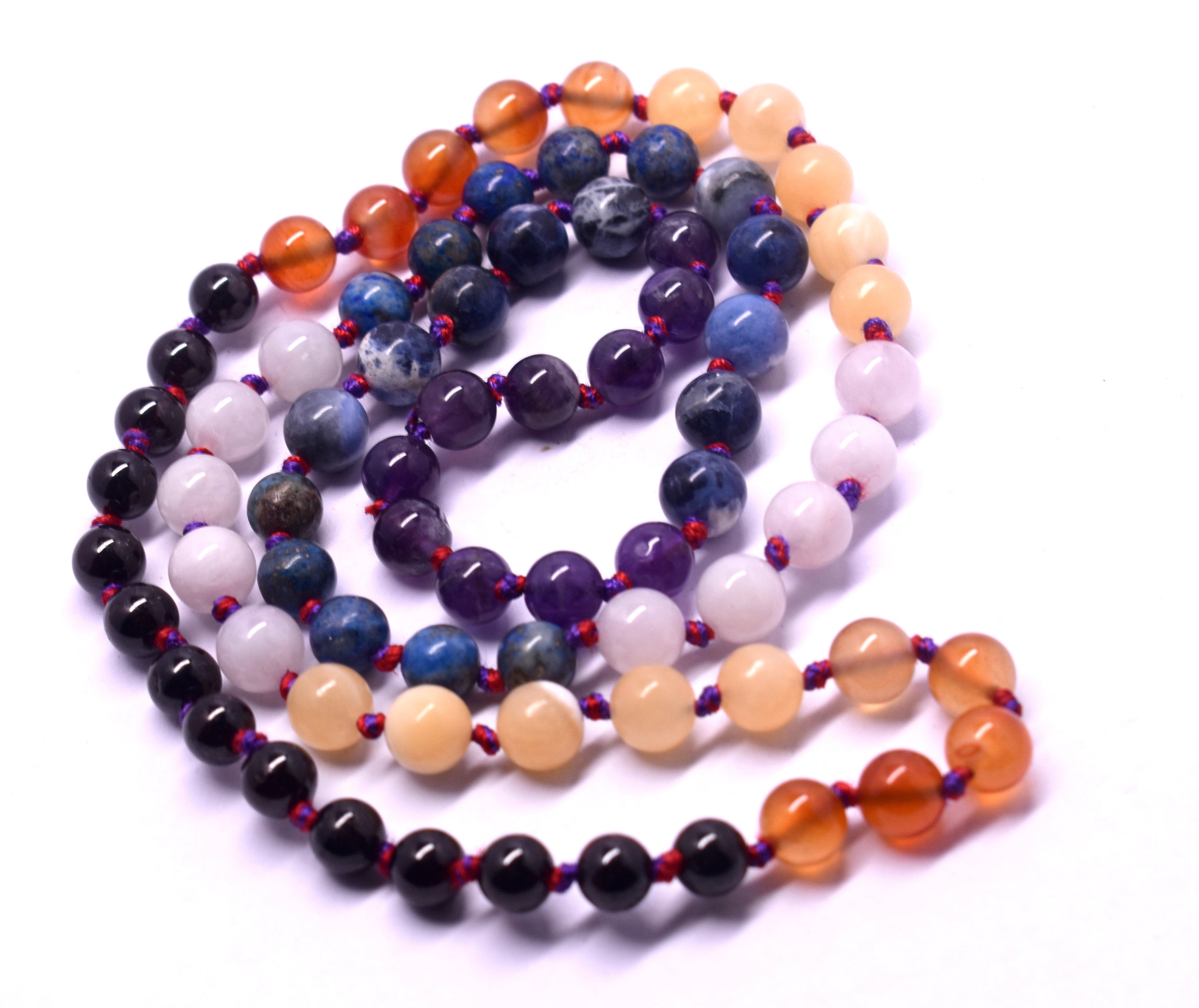 7 Chakra 8mm knotted Mala