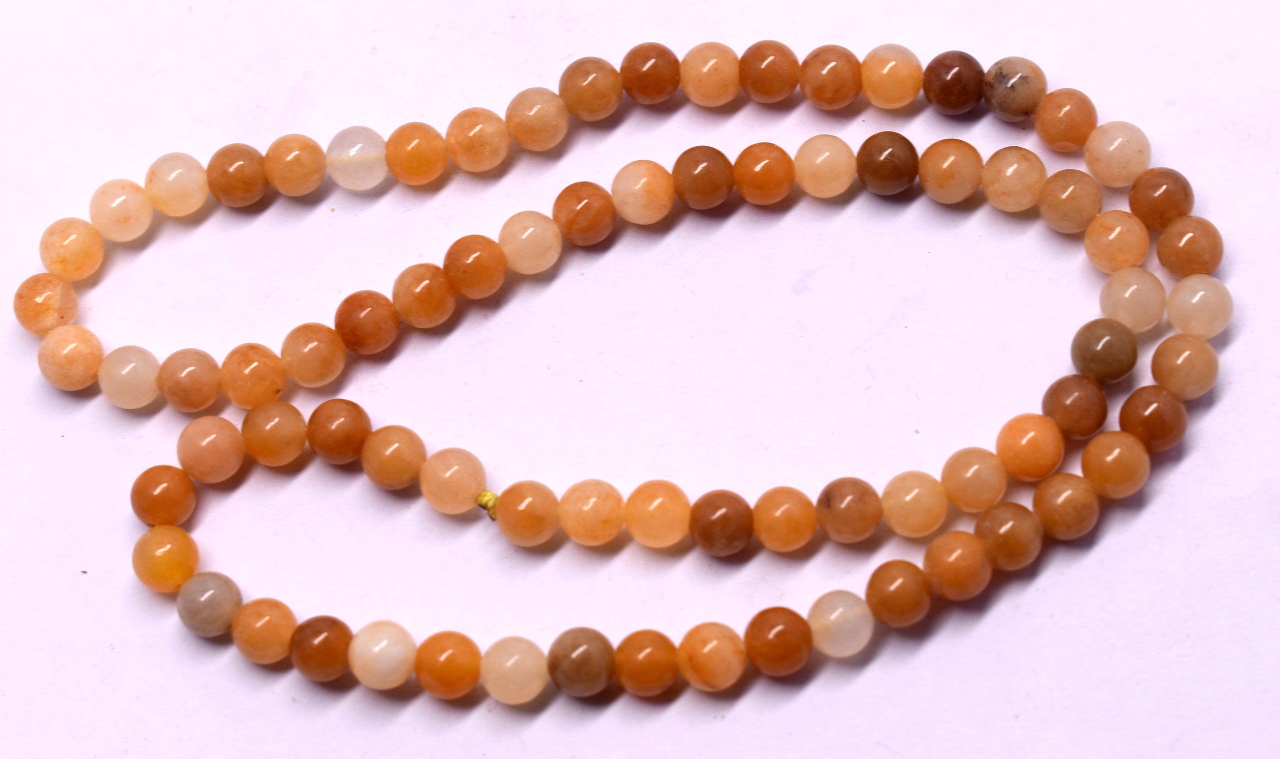 Yellow Aventurine 8mm knotted mala