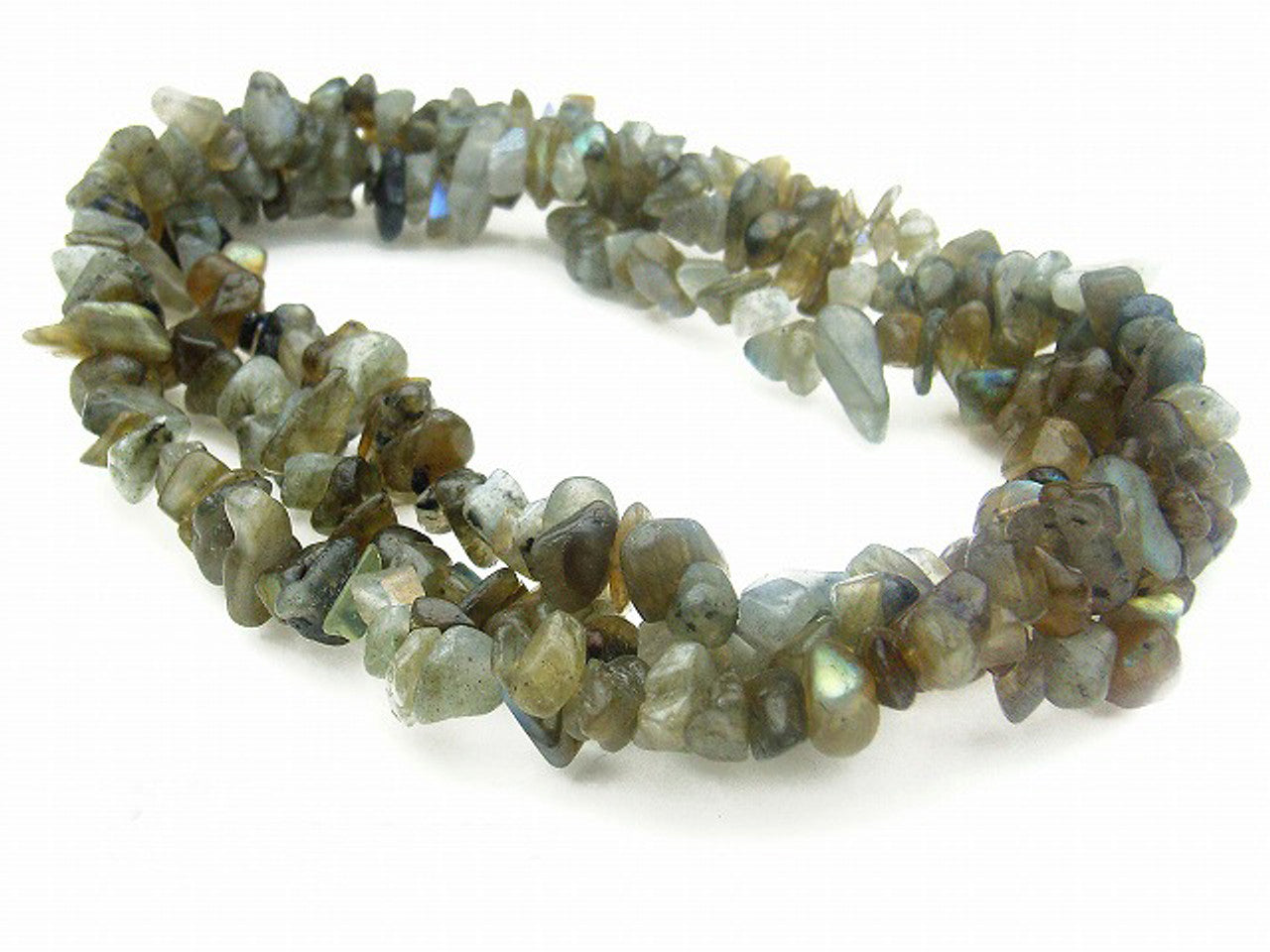 Labradorite Uncut Chips Mala