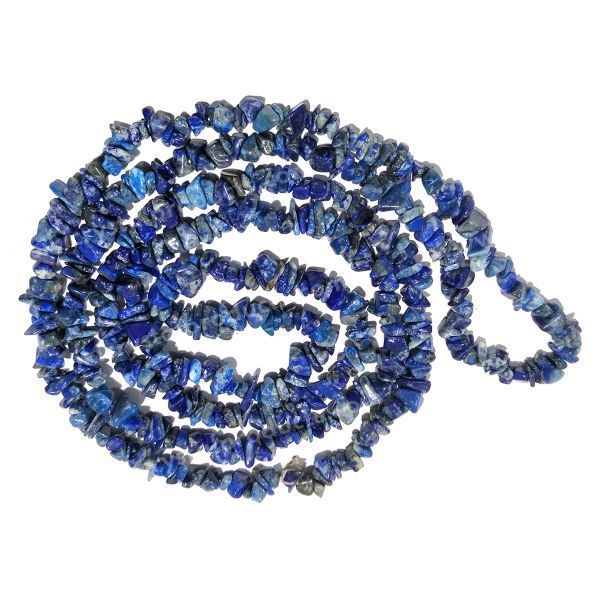 Natural Lapis Lazuli Uncut Chips Mala – Supports Spiritual Growth and Protection