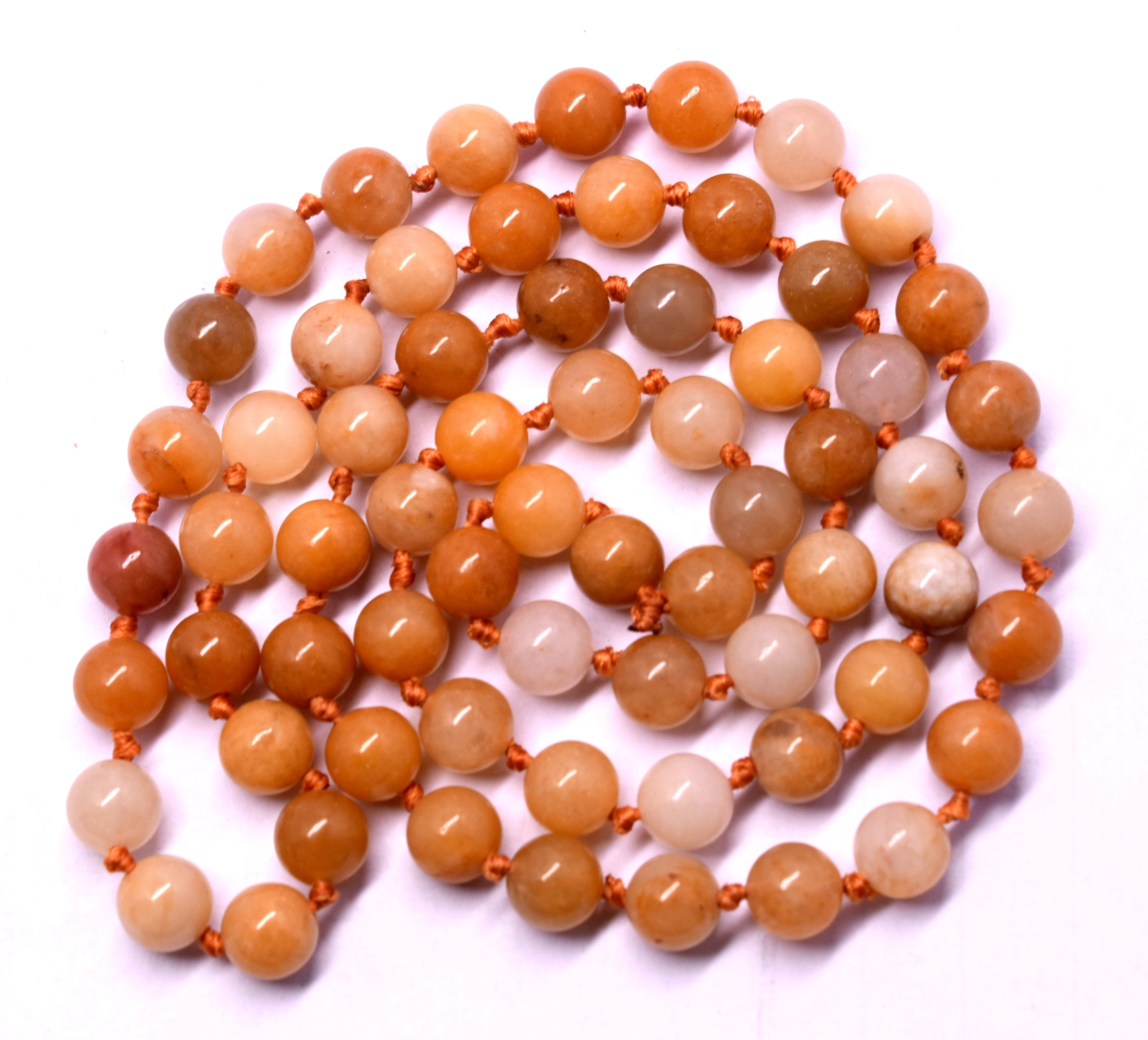 Red Aventurine Bead Knotted Mala for Positivity and Balance – Aids in Emotional Healing and Harmony #RedAventurine #Positivity #Balance #CrystalHealing #Mala