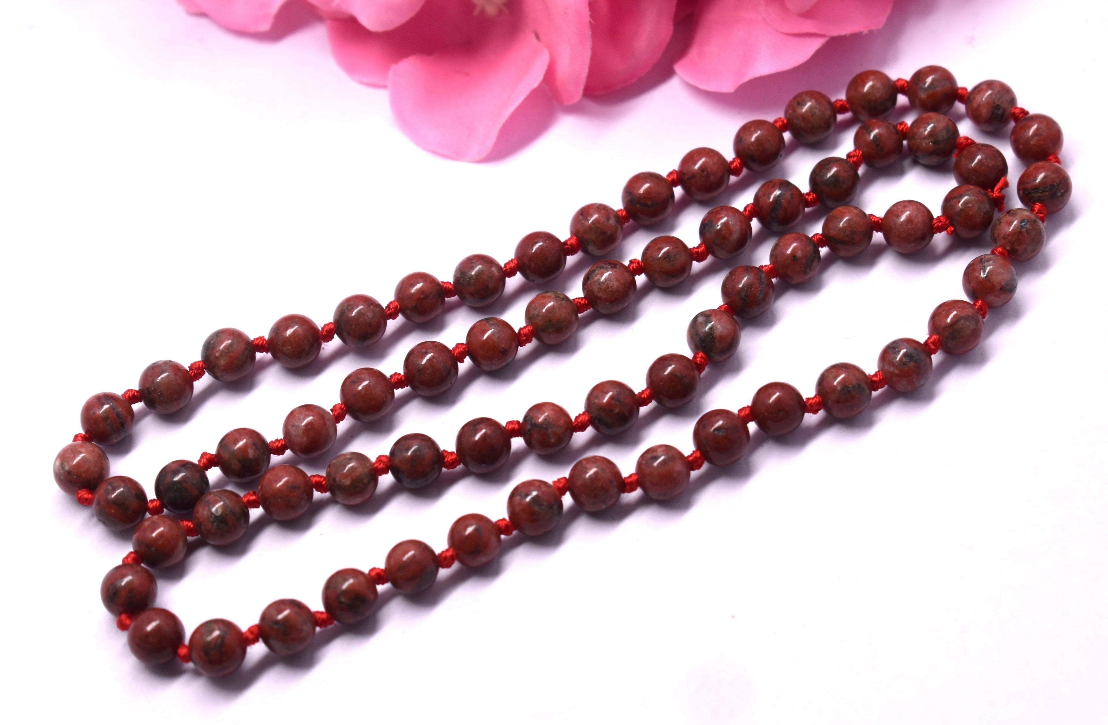 Red Jasper Bead Knotted Mala – Supports Grounding, Strength, and Vitality #RedJasper #Grounding #Strength #CrystalHealing #Mala