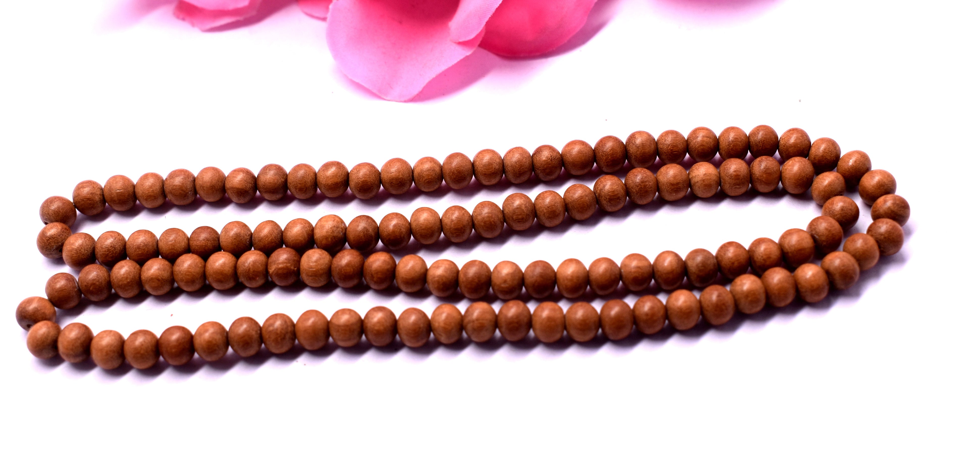 Sandalwood Bead Mala – Supports Calmness, Meditation, and Spiritual Awareness #Sandalwood #Meditation #SpiritualAwareness #CrystalHealing #Mala