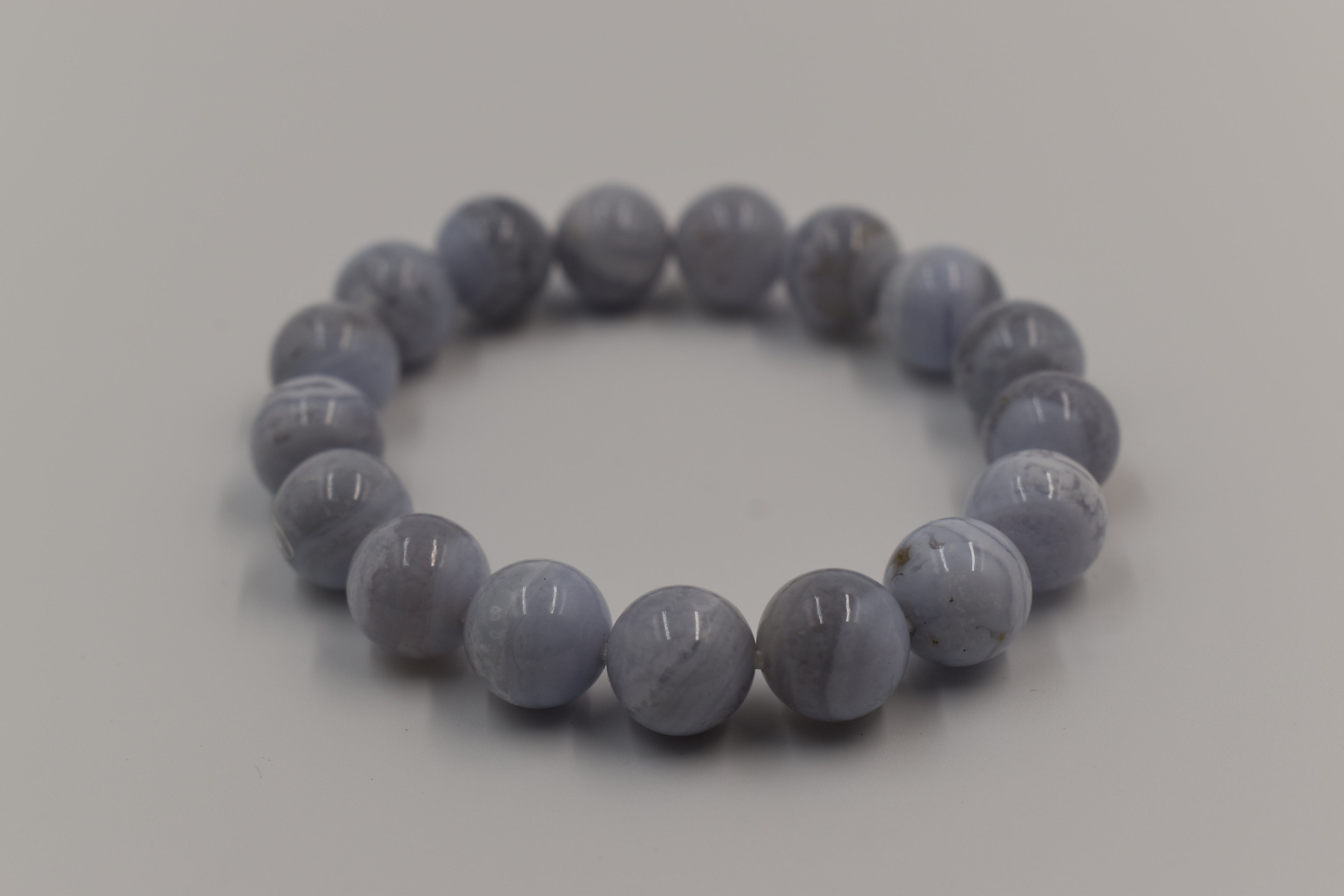 blue lace agate 10mm beads bracelet