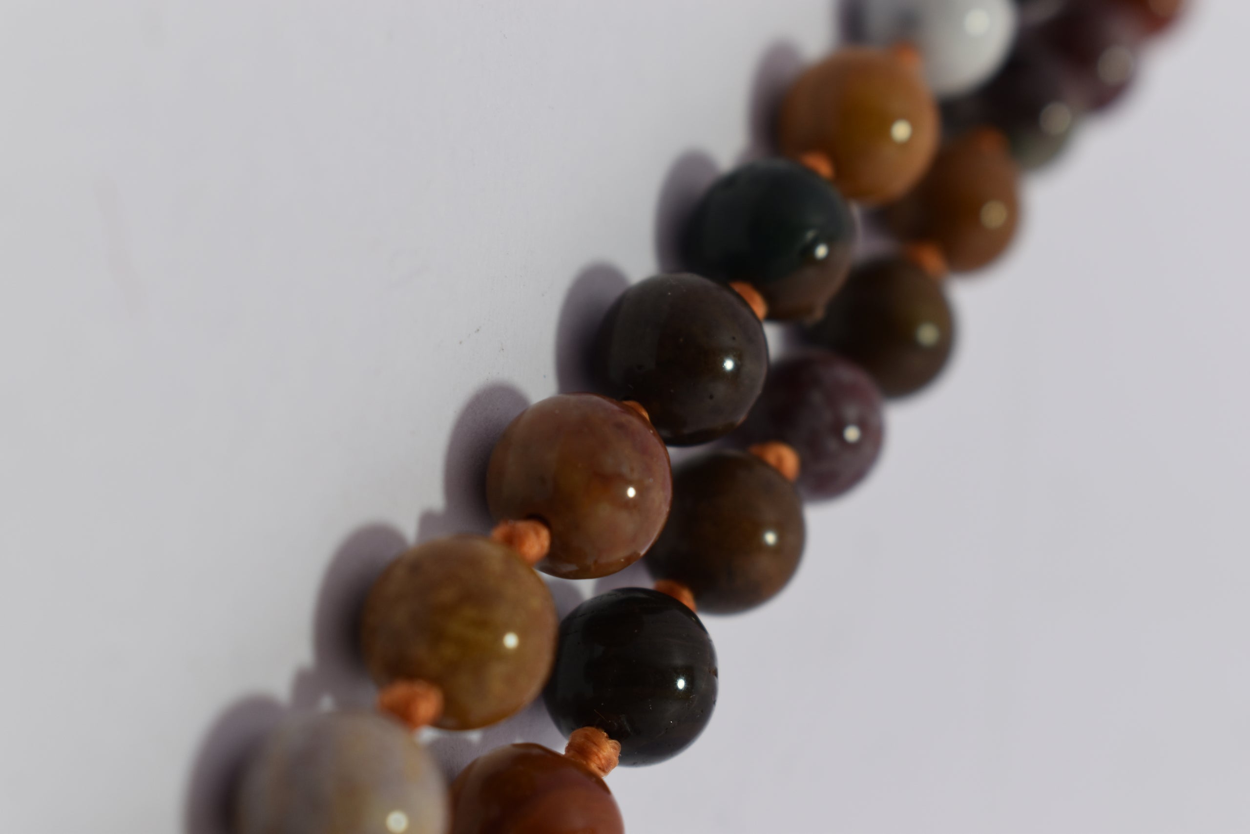 Ocean Jasper 8mm knottted mala