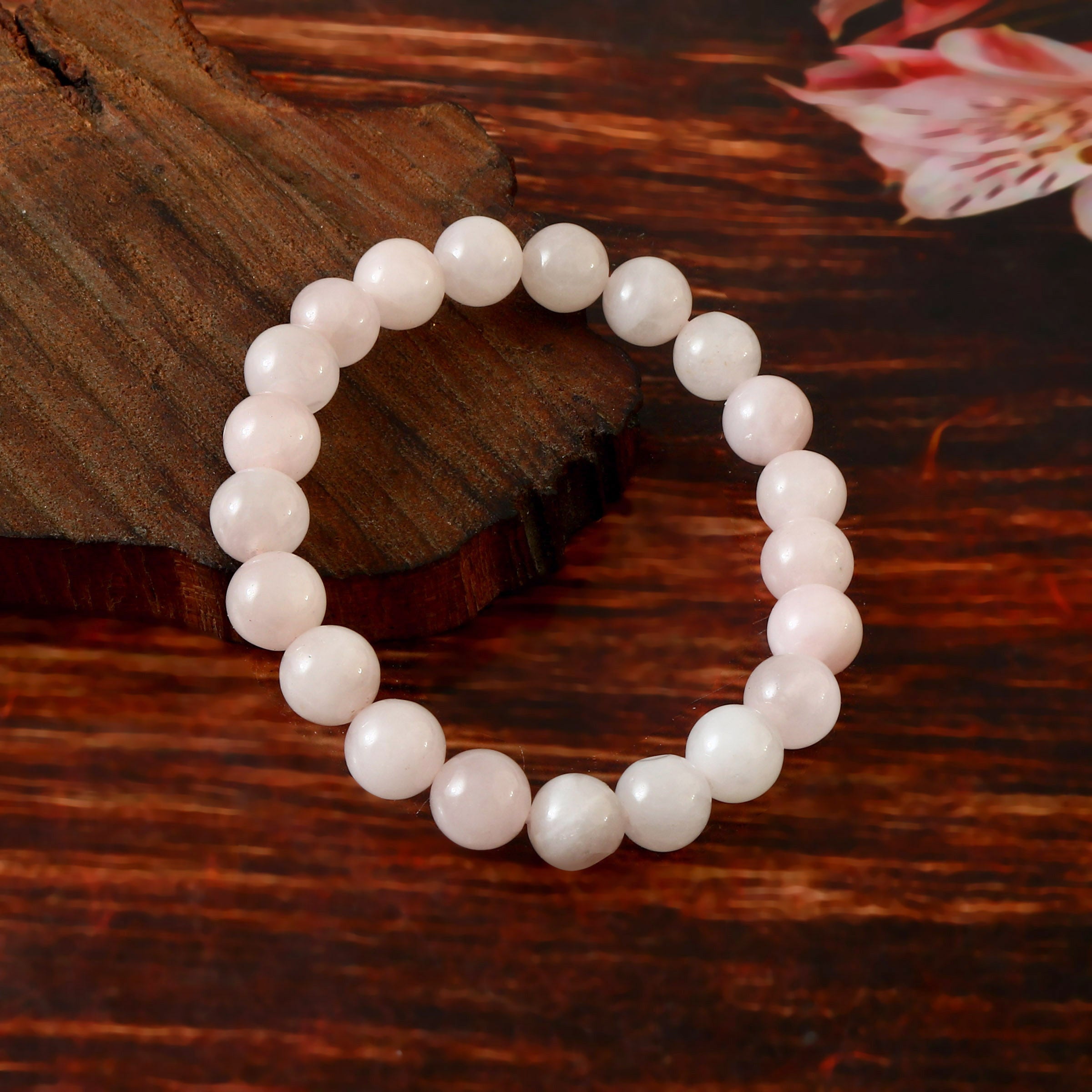 Rose Quartz 10mmm Crystal Beaded Bracelet
