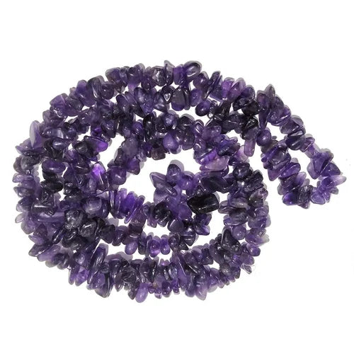 Amethyst Uncut Chips Mala – Perfect for Enhancing Spiritual Growth, Clarity, and Inner Peace #Amethyst #SpiritualGrowth #Clarity #CrystalHealing #NaturalGemstone
