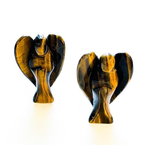 "Beautiful Natural Tiger Eye Angels Pair 2'' Inches - Healing Angels for Protection and Strength #NaturalTigerEyeAngels #TigerEyeAngels #HealingAngels #ProtectionCrystals #StrengthCrystals #TigerEyeHealing #CrystalHealing #EnergyHealing #HealingStones #MeditationCrystals #ChakraHealing #SpiritualHealing