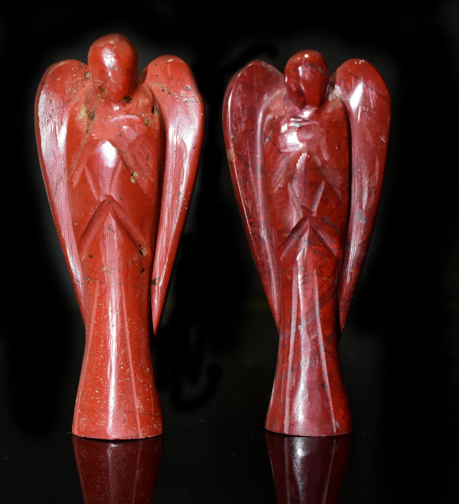 Beautiful Red Jasper Angel 2'' Inch - Healing Angel for Grounding and Vitality #RedJasperAngel #JasperAngel #HealingAngels #GroundingCrystals #VitalityCrystal #RedJasperHealing #CrystalHealing #EnergyHealing #HealingStones #MeditationCrystals #ChakraHealing #SpiritualHealing