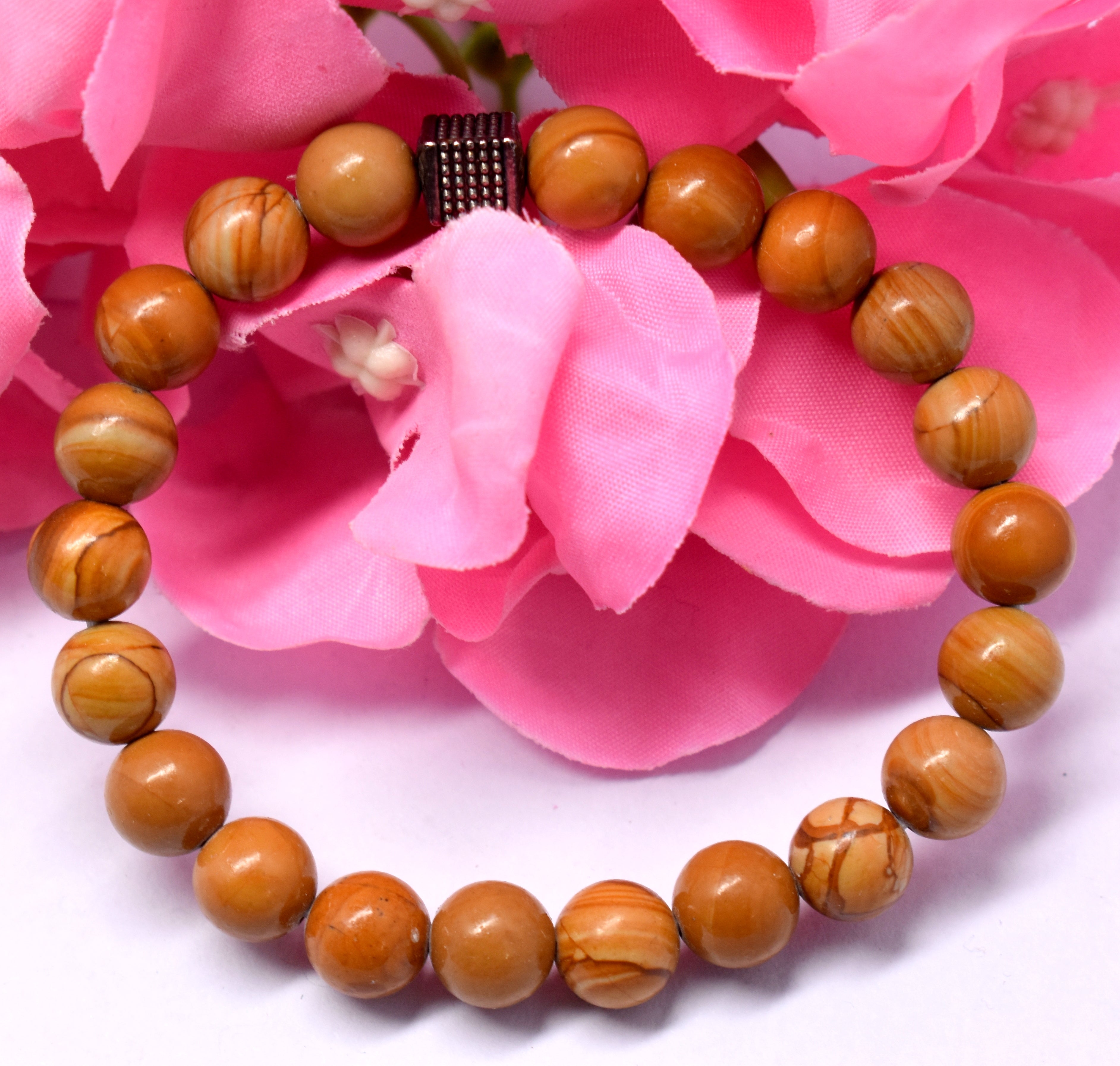 Camel Jasper Adjustable Bracelet – Promotes Grounding, Balance, and Inner Strength #CamelJasper #Grounding #Balance #InnerStrength #CrystalBracelet