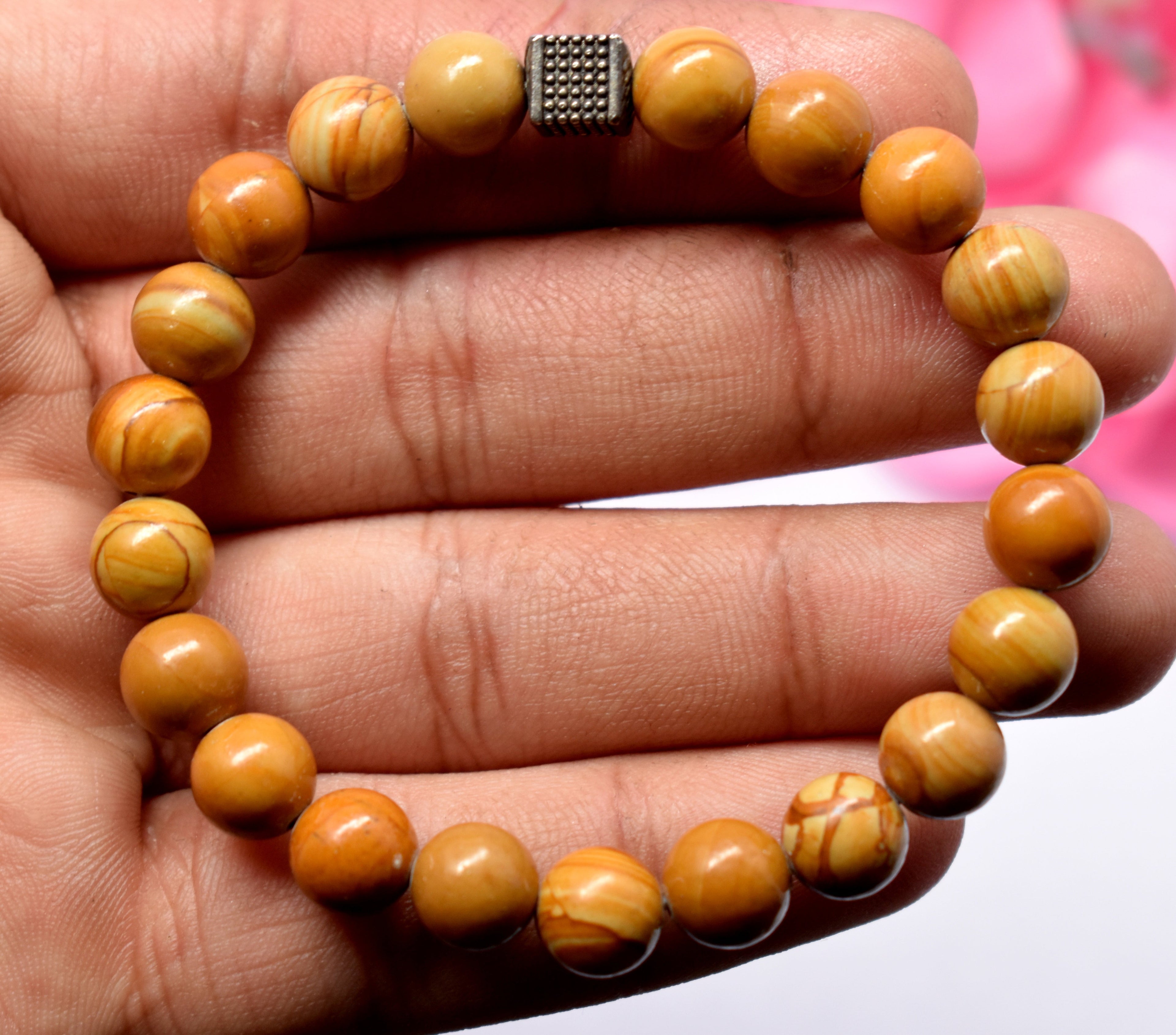 Camel Jasper Adjustable Bracelet – Promotes Grounding, Balance, and Inner Strength #CamelJasper #Grounding #Balance #InnerStrength #CrystalBracelet