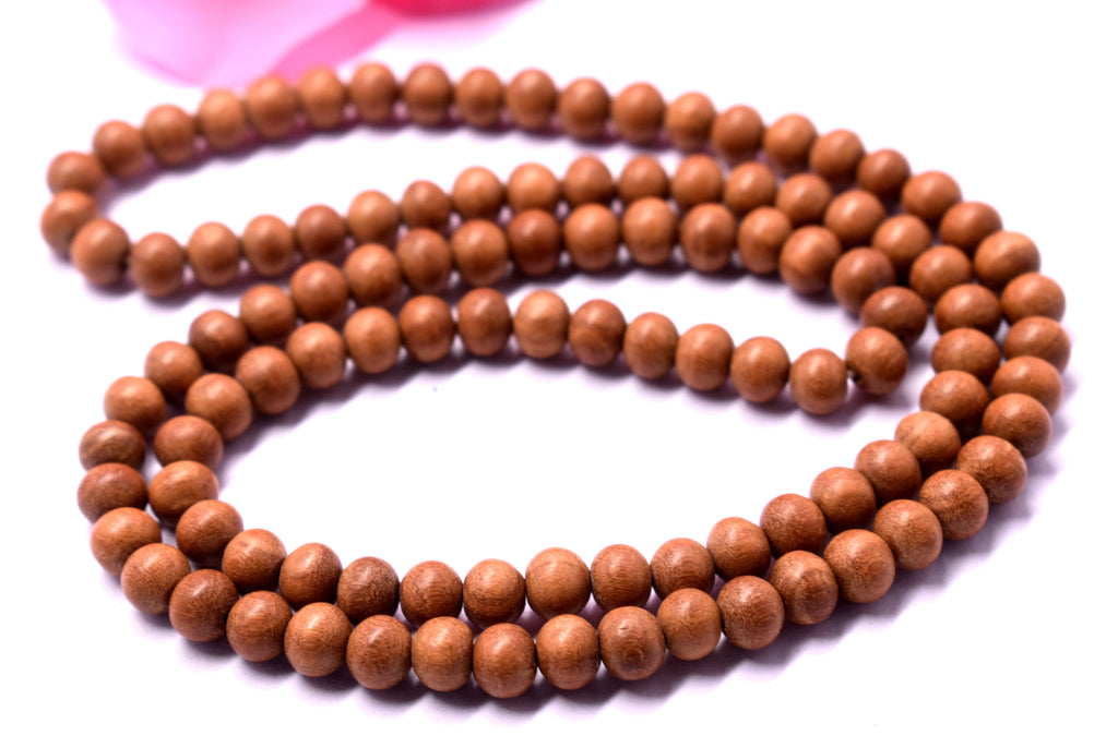 Sandalwood Bead Mala – Supports Calmness, Meditation, and Spiritual Awareness #Sandalwood #Meditation #SpiritualAwareness #CrystalHealing #Mala