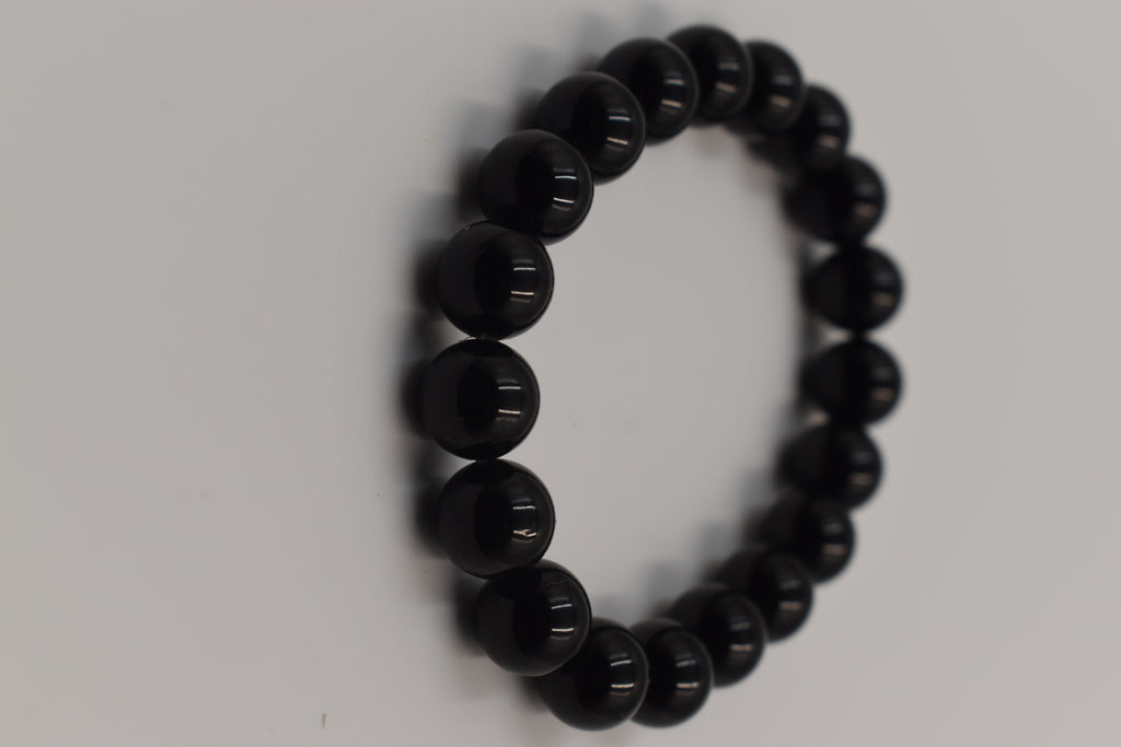 Black Tourmaline Adjustable 10mm Bracelet