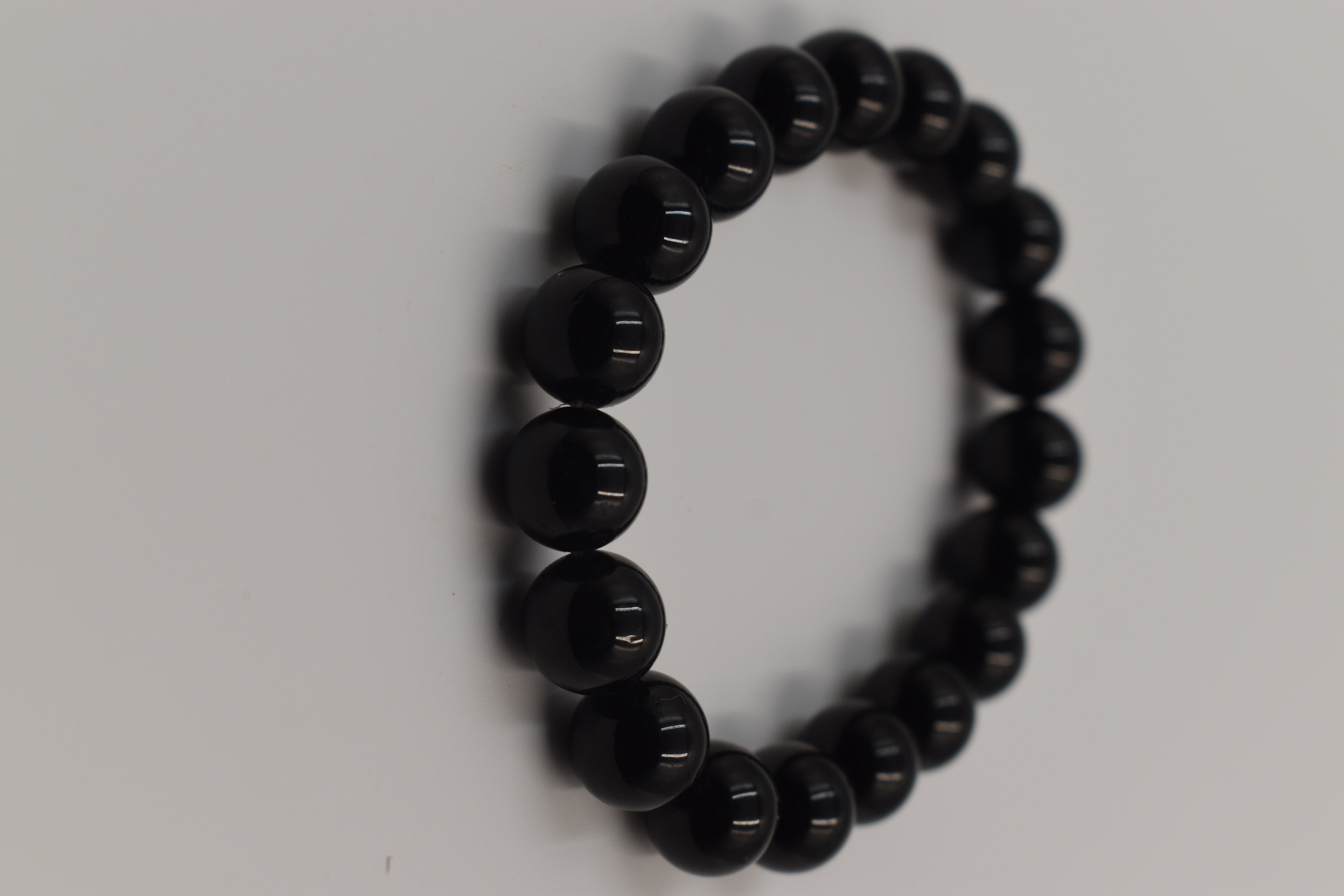 Black Tourmaline Adjustable 10mm Bracelet