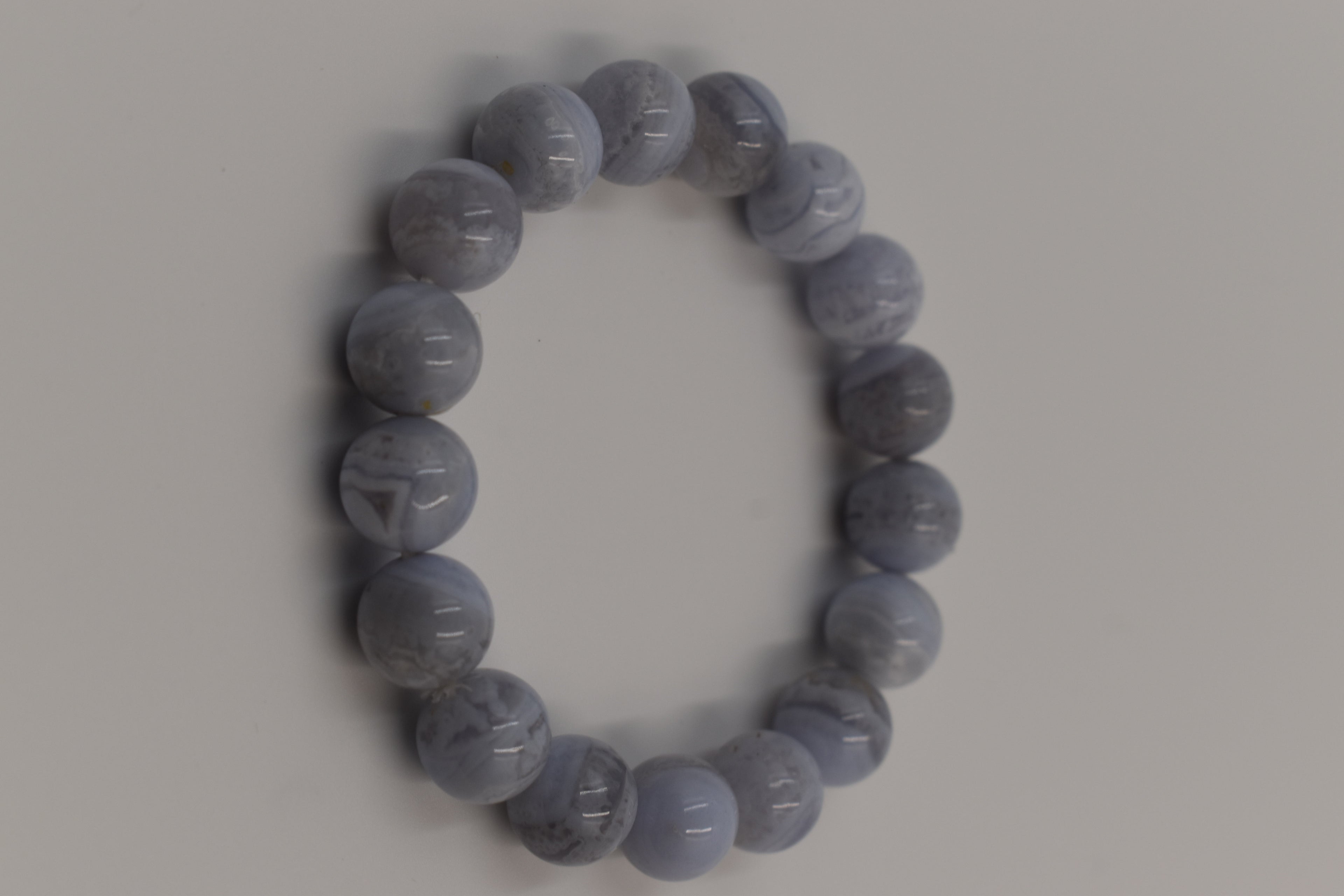 blue lace agate 10mm beads bracelet