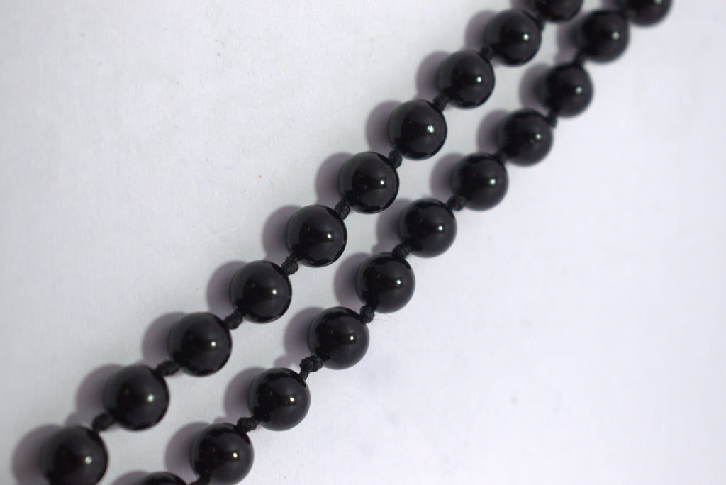 Black Tourmaline 8mm Knotted Mala