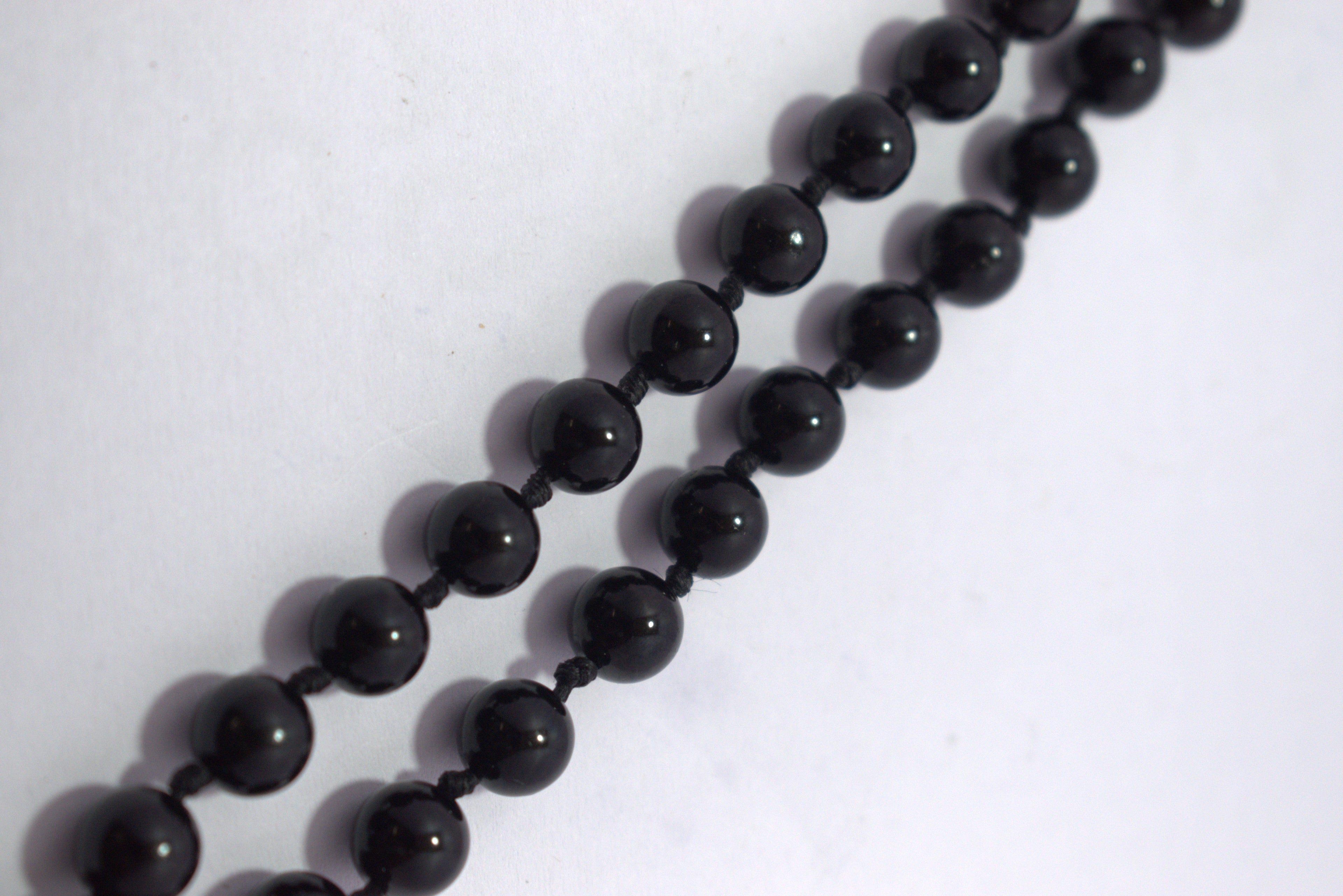 Black Tourmaline 8mm Knotted Mala